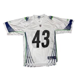 Troy Polamalu #43 Pittsburgh Steelers Super Bowl XLIII Jersey Size Medium White